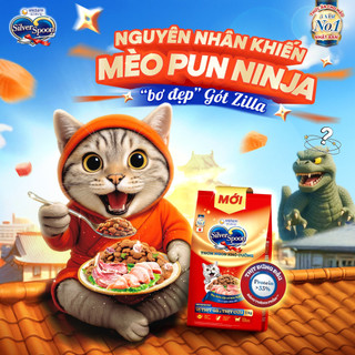 [Combo 5 - 10 Gói] Hạt Cho Mèo Silver Spoon Unicharm Nhiều Vị Nội Địa Nhật Bản (Gói 800g / 1Kg)