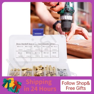 Iuxishop Garosa 120pcs M4 Hex Standoff ốc vít kit nam nam thép không gỉ cho PCB bo mạch chủ với hộp lưu trữ