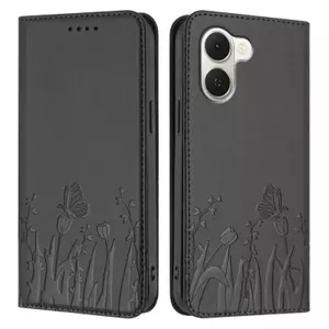 Ốp Lưng Cho Tecno Spark Go 3 POP 20 KN3 Tulip Bướm Thiết Kế Thẻ Da Solots Mềm TPU Chống Rơi Vỏ Điện Thoại
