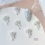 FAVORITEGOODS 20 Chiếc Móng Tay Nghệ Thuật Trang Trí, Kim Loại Ren Nơ Móng Tay Nghệ Thuật Quyến Rũ, Thời Trang Phong Cách Pháp Thanh Lịch Ngọt Ngào Móng Tay Trang Trí Làm Móng Tay