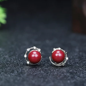 Bông tai dát cát vàng tím style dân tộc cổ điển
