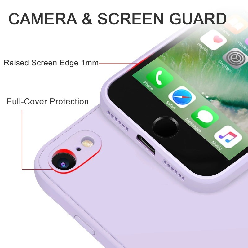 Ốp Lưng Silicon Mềm Cho iPhone 7 8 6 6s Plus SE 2020 2022 Ốp Điện Thoại Chống Sốc Siêu Mỏng Cho iPhone 7Plus 8Plus 6Plus 6sPlus Chất Lỏng Mềm TPU Bảo Vệ