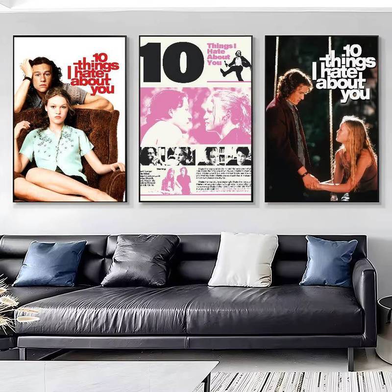 Vintage 10 Things I Hate About You Movie Poster Canvas Painting Art Home Wall Decor Canvas Poster