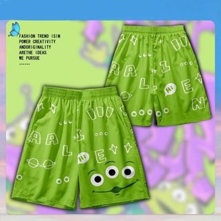 Quần short hoạt hình ba mắt ngoài hành tinh, cặp đôi, phù hợp mặc hàng ngày