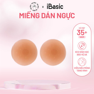 Hộp 2 Miếng dán ngực silicone iBasic có lỗ thoáng khí siêu dính tàng hình tái sử dụng PK117