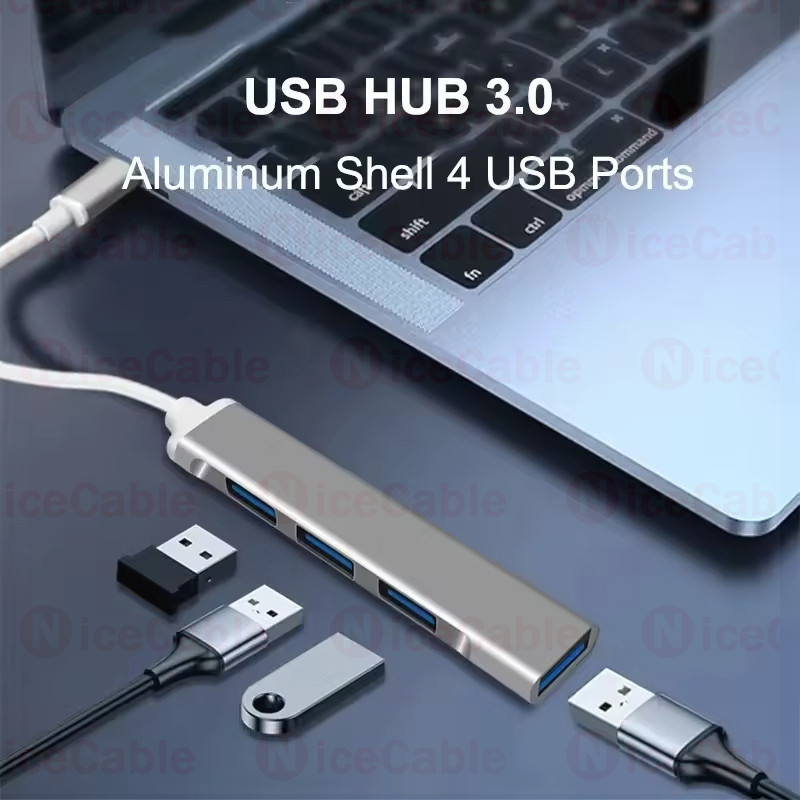 Bộ chia USB / Type C siêu mỏng Bộ mở rộng di động Mini 4 trong 1 USB3.0 Trạm nối truyền tốc độ cao