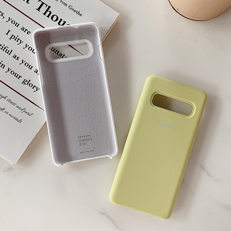 Ốp điện thoại Samsung S10 Vỏ silicon lỏng cho Galaxy S10E S10 + S 10 S10Plus Vỏ bảo vệ chống sốc lưng mỏng mềm có hộp