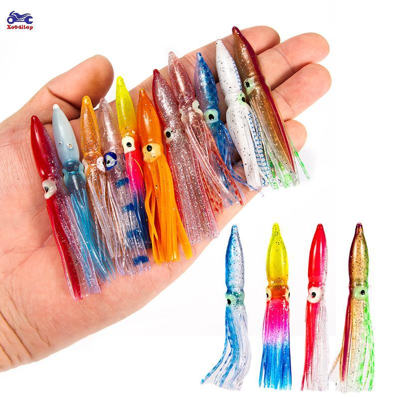 XOITOP 10 Chiếc Mồi Mềm Nhân tạo 8cm Dành Cho Câu Cá Bạch Tuộc Và Cá Ngừ