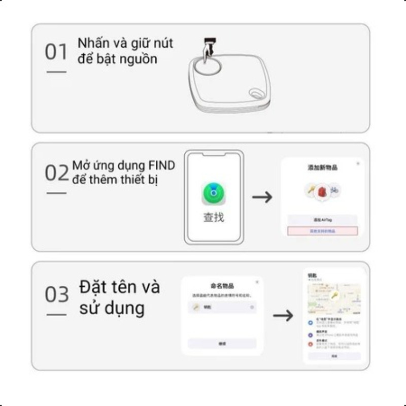 Thiết bị định vị thông minh chống thất lạc Sualio Tag S1 kết nối GPS hoạt động với Find My App