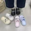 Giày Lỗ Đế Dày Kim Cương Giả Nữ Mặc Ngoài Trời Mùa Hè Phong Cách Mới Thoải Mái Dép Nữ Dây Xích Kim Cương Giả Dopamine Đi Lại Tất Cả Trận Đấu Trong Nhà Ngoài Trời Hai-