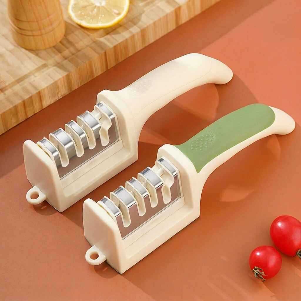 Dụng Cụ Mài Dao Kéo Cầm Tay Cơ Chế Mài 3 Tầng Mài Nhanh Sắc Bén Dụng Cụ Nhà Bếp Cao Cấp