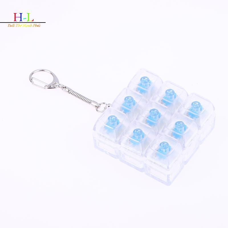 HL 9 Phím Ngón Tay Bàn Phím Mũ Giảm Căng Thẳng Đồ Chơi Nút Keycap Móc Khóa Bàn Phím Cơ Nút Giảm Căng Thẳng Đồ Chơi LMWU