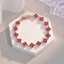 Vòng tay Ruby mạ vàng thiết kế Clover Rose Classic Retro, trang sức sang trọng