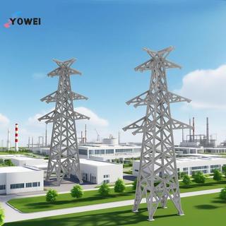 YOWEI 1 Cái 1: 100 / 1: 200 ABS Tháp Điện Áp Cao Mô Hình Đường Sắt Tàu Cát Bàn Bố Trí Cảnh Đồ Chơi Lắp Ráp Mô Hình Mini Tháp Điện VN