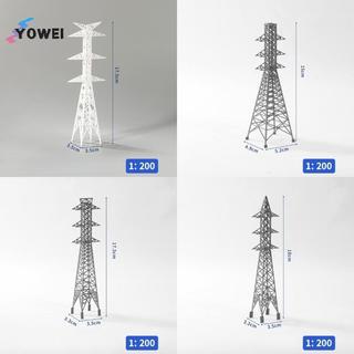 YOWEI 1 Cái 1: 100 / 1: 200 ABS Tháp Điện Áp Cao Mô Hình Đường Sắt Tàu Cát Bàn Bố Trí Cảnh Đồ Chơi Lắp Ráp Mô Hình Mini Tháp Điện VN
