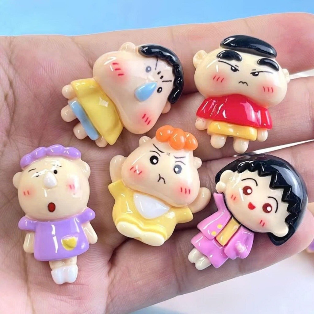 Set Charm Shin Cậu Bé Bút Chì 5 Biểu Cảm Khóc Nhè Giận Dỗi Ngơ Ngác Má Hồng Cute Ngộ Nghĩnh Trang Trí DIY Siêu Xinh