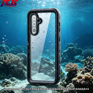 Ốp Lưng Chống Thấm Nước JLK IP68 Cho Samsung Galaxy A57 5G A17 A56 A37 A36 A26 A16 A35 A25 A55 A15 A54 A14 4G Có Dây Buộc Dưới Nước 5M Lặn 360 Full Box Cover