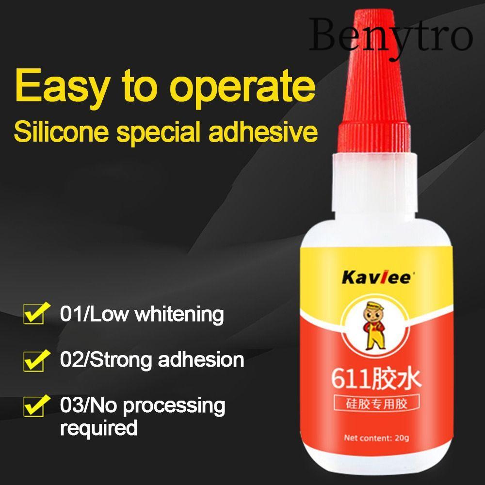 BENYTRO 20g Keo Gel Silica, Điện thoại Dây Cao Su Chống Thấm Nước Dính, Tai Nghe Nhựa TPU TPR TPE Sửa Chữa Keo Đồng Hồ Stra