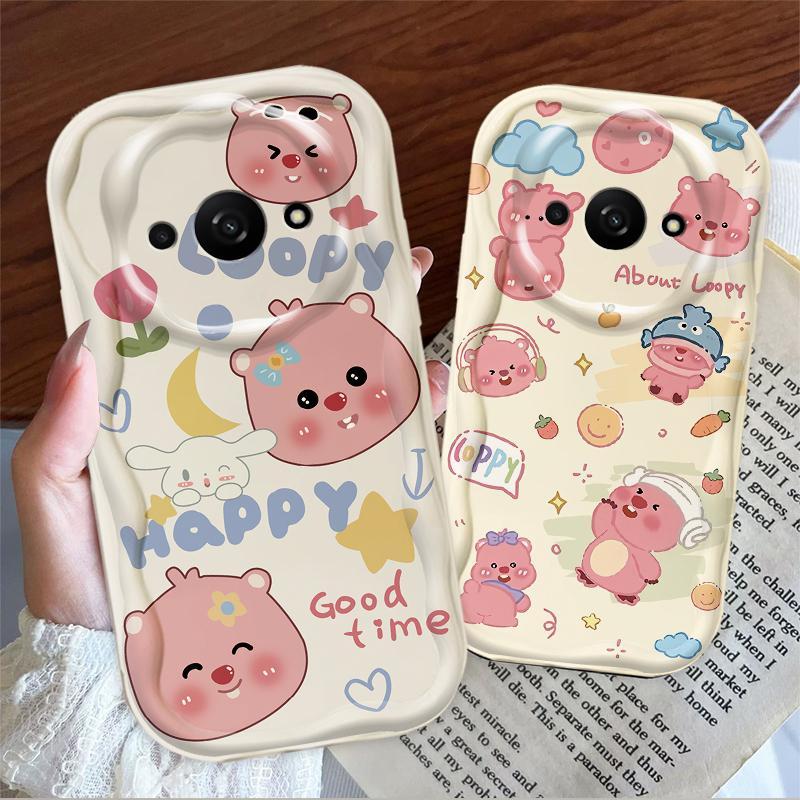 Thích hợp cho Redmi A3 / POCO C61 4G 3D Girls Soft TPU Phim hoạt hình dễ thương Loopy Vỏ điện thoại chống sốc