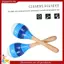 Lục lạc gõ tay Maracas, Nhạc cụ lắc Rumba bằng gỗ dành cho trẻ em Người lớn, Bộ 2, Xanh lam Dễ dàng cài đặt Dễ dàng sử dụng