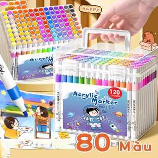 Bút Vẽ Markers Màu Acrylic Đa Dạng 12/24/36 Màu - Bút Đánh Dấu Sáng Tạo Cho Học Sinh Vẽ Tranh