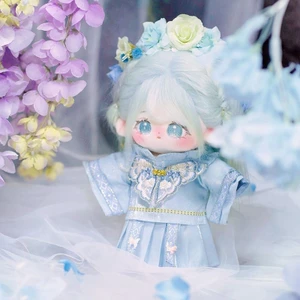 Chính Hãng Cổ Hanfu 10cm Cotton Búp Bê Quần Áo 20CCm Quần Áo Bé Kẹp Tóc Hoa Phù Hợp Với Phong Cách Công Chúa 4.15
