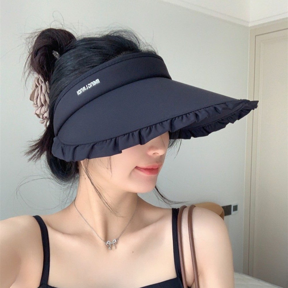 Mũ Chống Nắng Hululu Phong Cách Mới, Vành Lớn Thoáng Khí, Chất Liệu Lụa, Bảo Vệ Tia UV