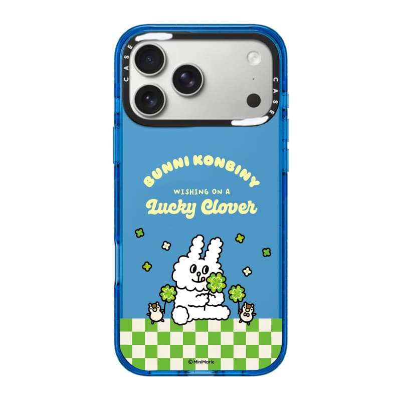 CASECASE X Vỏ cỏ ba lá Thỏ Đen / Xanh da trời / Hồng Bộ sưu tập kẹo Fizz Màu sắc trong suốt Cứng Hút từ tính Vỏ tác động cho Apple IPhone 13 14 15 16 17Pro Max Plus Có hộp