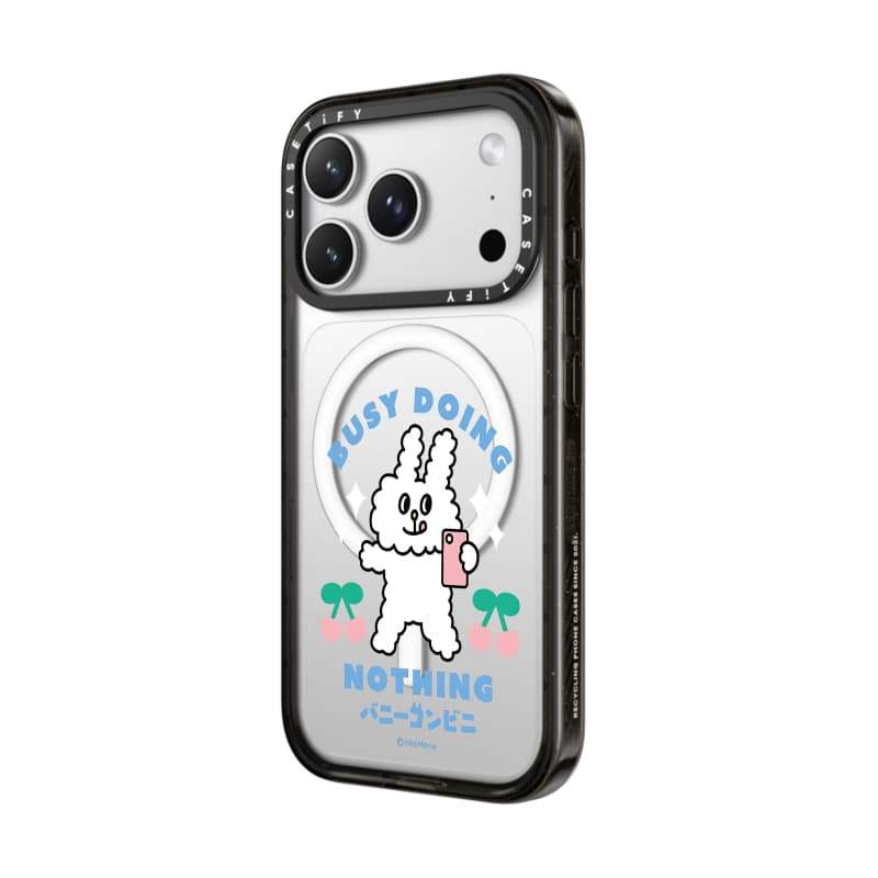 CASECASE X Hộp đựng thỏ bận rộn Màu đen / Xanh da trời / Hồng Bộ sưu tập kẹo Fizz Màu sắc trong suốt Cứng hút từ tính Vỏ tác động cho Apple IPhone 13 14 15 16 17Pro Max Plus Có hộp
