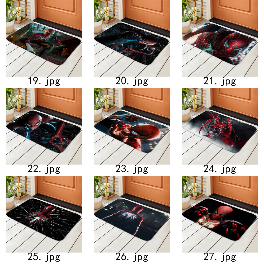 Thảm cửa Spider-Man Thảm chống trượt Tấm lót phòng tắm Tắm Thảm chống trượt (60x40cm)