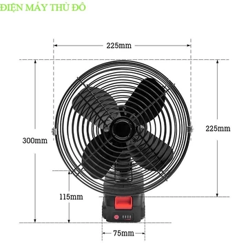 Quạt Pin Tích Điện MAKITA, Quạt Chạy Pin Tích Điện 8 Inch Để Bàn , Làm Mát Cực Nhanh, (quạt đen ) Điện Máy TD