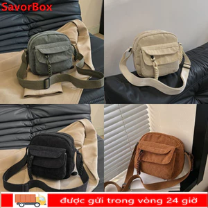 Túi đeo vai SAVORBOX, Túi xách vuông nhỏ vải nhung nhiều lớp, Phụ kiện du lịch có dây kéo thời trang Túi xách nữ đa năng dành cho nữ