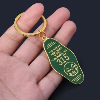 [Mặt dây chuyền] Phim truyền hình Hàng hóa Twin Peaks 315 Mặt dây chuyền phòng khách sạn Thẻ lưu niệm Quà tặng Mỹ Retro Móc khóa