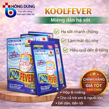 TTBYT Miếng Dán Hạ Sốt Koolfever Dành Cho Người Lớn Traphaco - Hỗ trợ Hạ Sốt Nhanh, Mát Da, Giảm Nhiệt, Kích Cỡ Lớn