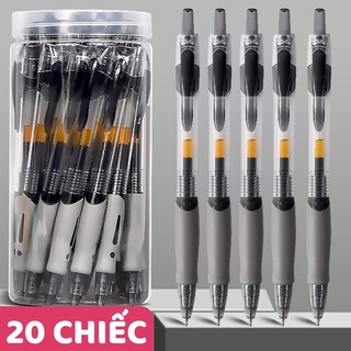 Bút bi gel đen cao cấp, bấm ngòi 0.5mm mực đều trơn tru, nét nhỏ đẹp, phù hợp cho công việc văn phòng chuyên nghiệp