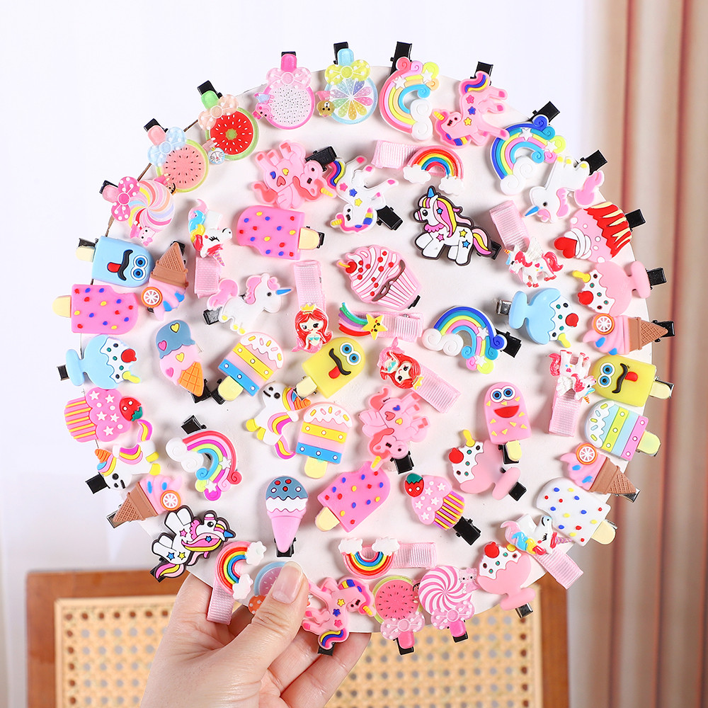 10 Chiếc Hoạt Hình Dễ Thương Kem Kỳ Lân Kẹp Tóc Cho Bé Gái Trái Cây Đáng Yêu Kẹp Tóc Công Chúa Barrettes Trẻ Em Phụ Kiện Tóc Quà Tặng