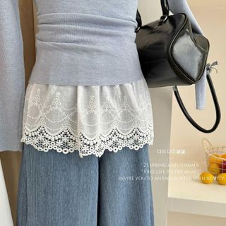 Rèm Che Mông Đáy Ren Chống Chói Cho Váy Ngắn Thu Đông, Thiết Kế Tiện Ích Và Thêu Độc Đáo