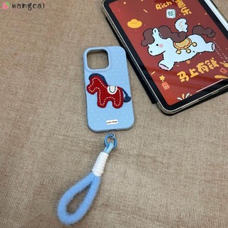 Dành Cho OnePlus 15 Ace 6 6T 5 3 2 Pro 2V OnePlus15 OnePlusAce6 Vỏ Điện Thoại 3D Stereo Có Dây Đeo Sang Trọng Lông Tơ Thêu Ngựa Mùa Đông Hoạt Hình Dễ Thương Vỏ Mềm