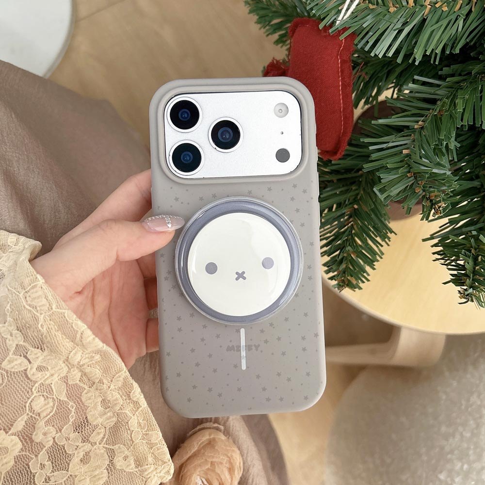 Ốp lưng TPU Tương thích với iPhone 13 14 14Pro 14ProMax 15 15Pro 15ProMax 16 16Pro 16ProMax 17 17Pro 17ProMax Vỏ nam châm họa tiết ngôi sao màu xám