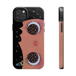 Ốp Điện Thoại Thích Hợp Cho iPhone Dòng Cô Gái Mắt Lớn Dễ Thương Thích Hợp Cho iPhone17 / 16promax Vỏ Điện Thoại iPhone15 / 14 / 13 Chống Sốc 11 / 12 Hai Trong Một x / xr Phim 7 / 8 Vỏ Bảo Vệ BMZC