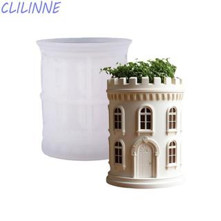 Lâu đài hình khuôn silicon dùng làm handmade, chậu hoa và trang trí