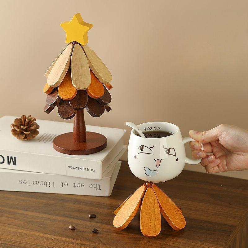 Pháp Cách Nhiệt Miếng ,Hình cây thông Noel,chống bỏng và chống trầy xước, chống trầy, Để nồi, cốc, đồ ăn nóng