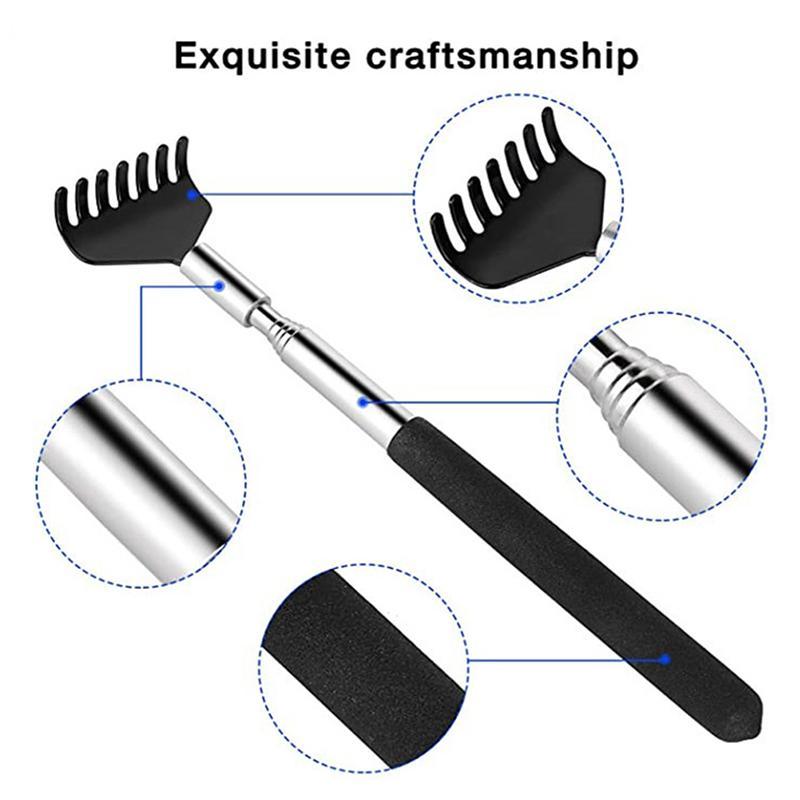 COD thép có thể thu vào ngứa cào scratcher Kính thiên văn massage công cụ trở lại scratcher
