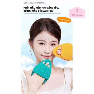 GECOMO Bông Rửa Mặt Siêu Mềm Dày Dặn Khổng Lồ 2XXL - Tẩy Da Chết, Làm Sạch Sâu 2-in-1