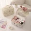 Túi trang điểm FAVORITEGOODS, Túi đựng đồ vệ sinh dung tích lớn cho thỏ / chó con dễ thương, Túi đựng mỹ phẩm có chăn bông