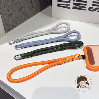 Đơn Giản Màu Trơn Ngắn Cầm Tay Dây Di Động Dễ Thương Chống Mất Điện Thoại Chìa Khóa Giá Đỡ Dây Đeo
