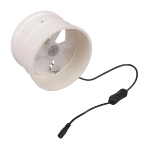 Quạt thông gió PVC chạy bằng EDB * 12V Ống xả tiếng ồn thấp 160mm cho nhà bếp gia đình Phòng tắm