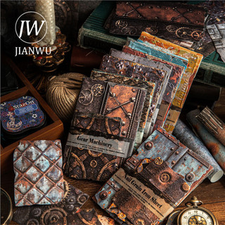 JIANWU Giấy Rỉ Series Vintage Rust Relief Phong Cảnh Cắt Dán Thêu Sò Chất Liệu Giấy Sáng Tạo DIY Rác Tạp Chí Văn Phòng Phẩm