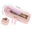 Hộp cọ trang điểm FAVORITEGOODS, Túi đựng mỹ phẩm dung tích lớn chống thấm nước, da PU trong suốt có dây kéo đóng bút chì Phụ kiện du lịch