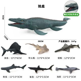 Phong Cách Mới Mô Phỏng Động Vật Biển Mô Hình Cá Mập Cá Mập Trắng Cá Voi Đồ Trang Trí Trẻ Em Khoa Học Giáo Dục Nhận Thức Quà Tặng
